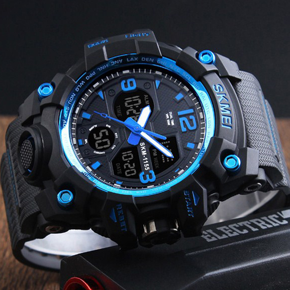 large Часы мужские Skmei 1155 Black Blue 0