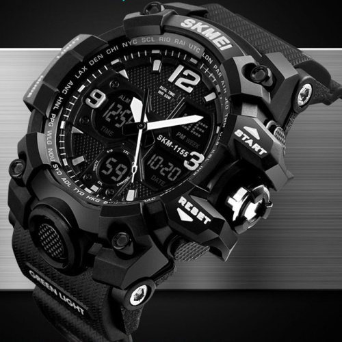 Часы мужские Skmei 1155 Black-0