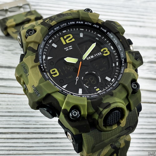 large Годинник чоловічий Skmei 1155B Military Green 2