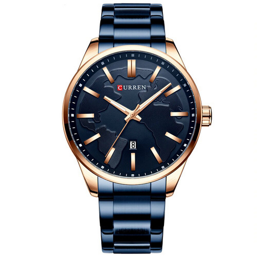 Часы мужские Curren 8366 Blue-Gold