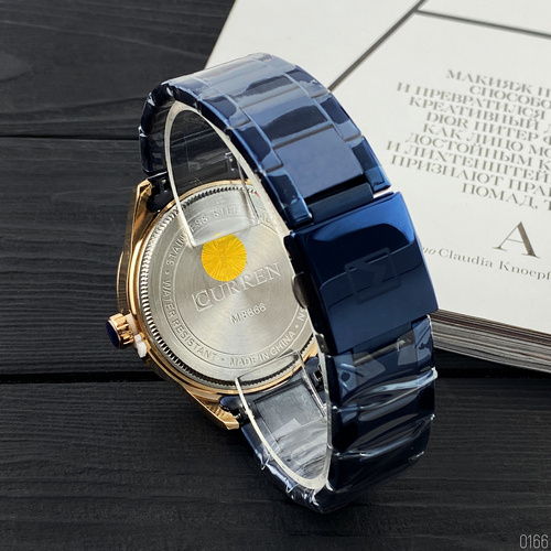 Часы мужские Curren 8366 Blue-Gold-7