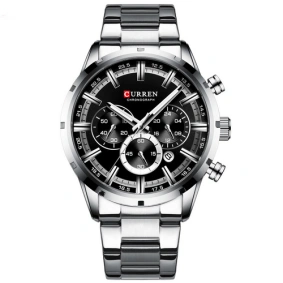  Curren 8355 Silver-Black