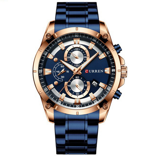Часы мужские Curren 8360 Blue-Gold