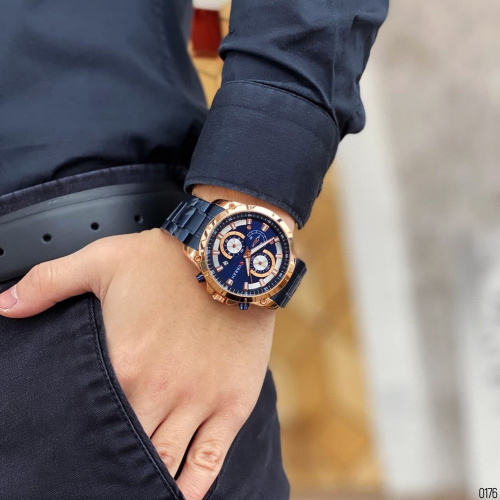 Часы мужские Curren 8360 Blue-Gold-1