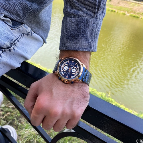 Часы мужские Curren 8360 Blue-Gold-5