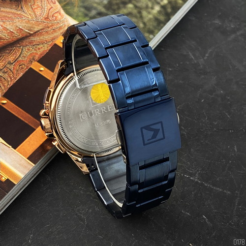 Часы мужские Curren 8363 Blue-Cuprum-1