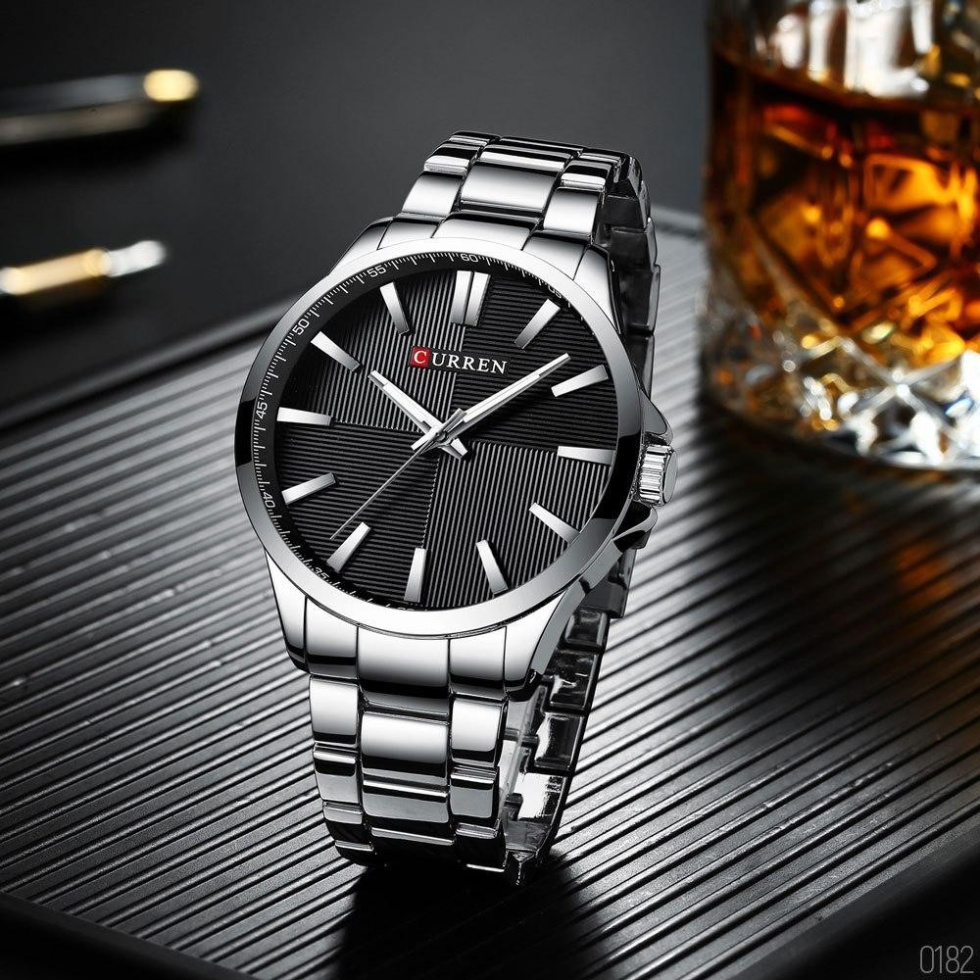 large Часы мужские Curren 8322 Silver-Black 1
