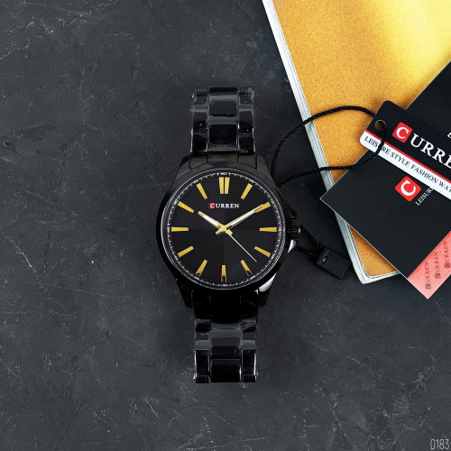 Часы мужские Curren 8322 Black-Gold-1