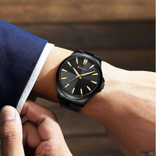 Часы мужские Curren 8322 Black-Gold-3