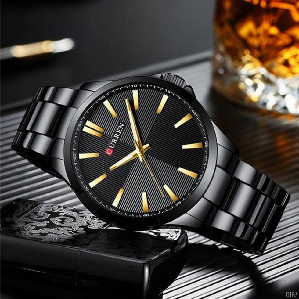 large Часы мужские Curren 8322 Black-Gold 2