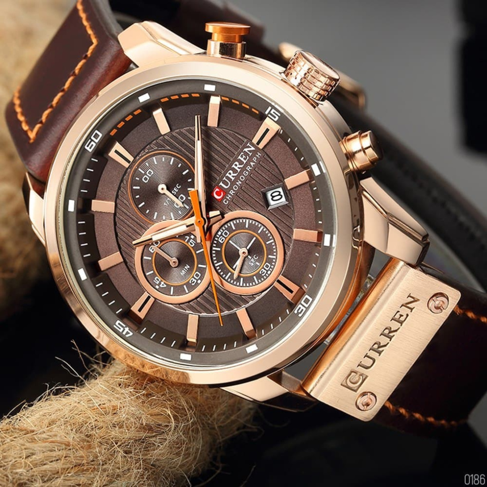 large Часы мужские Curren 8291 Cuprum-Brown BigBoss 0