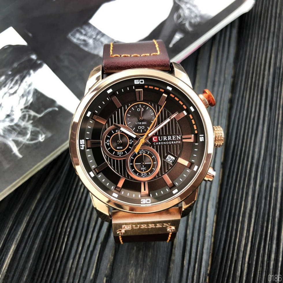 large Часы мужские Curren 8291 Cuprum-Brown BigBoss 2