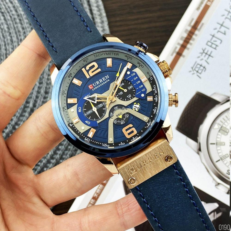 large Часы мужские Curren 8329 Blue-Gold Toronto 1