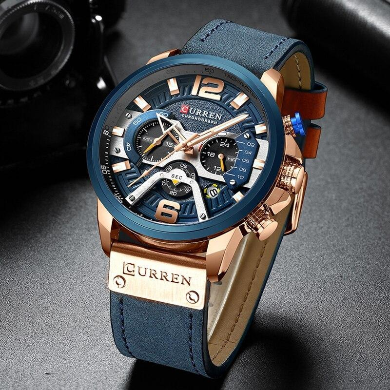 large Часы мужские Curren 8329 Blue-Gold Toronto 3