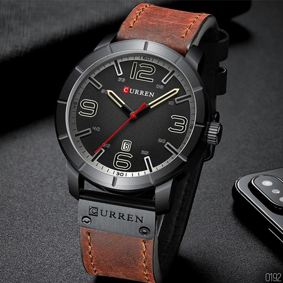 large Годинник чоловічий Curren 8327 Black-Brown 1