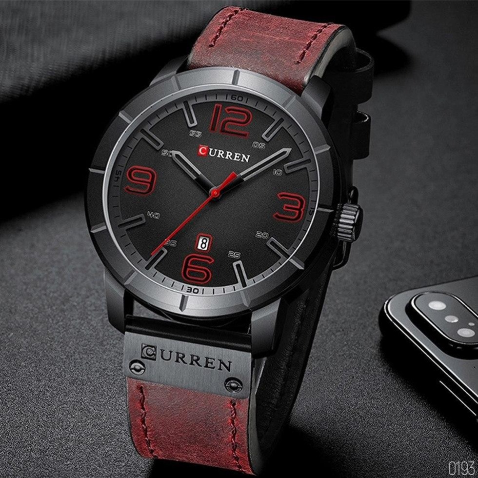 large Часы мужские Curren 8327 Red-Black 1