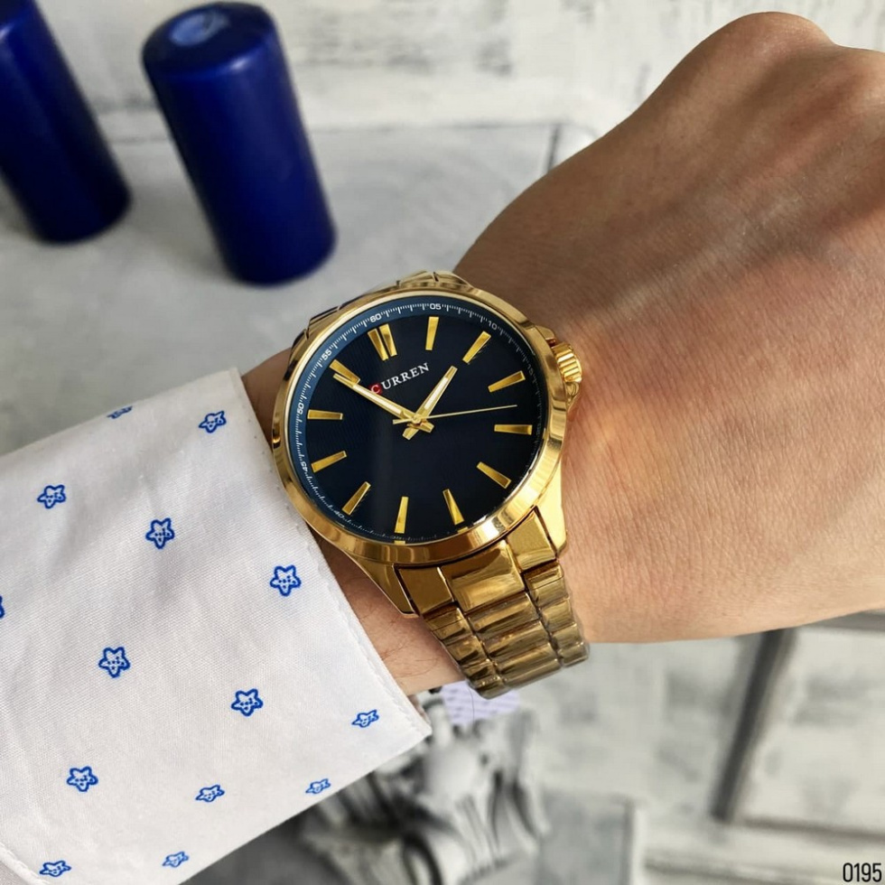 large Часы мужские Curren 8322 Gold-Blue 6