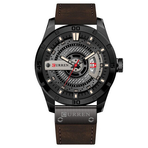 Часы мужские Curren 8301 Black-Dark Brown