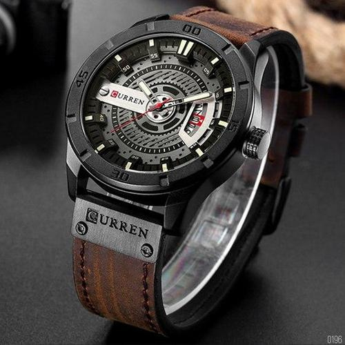 large Часы мужские Curren 8301 Black-Dark Brown 0