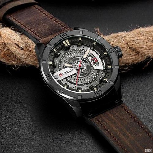 large Часы мужские Curren 8301 Black-Dark Brown 1
