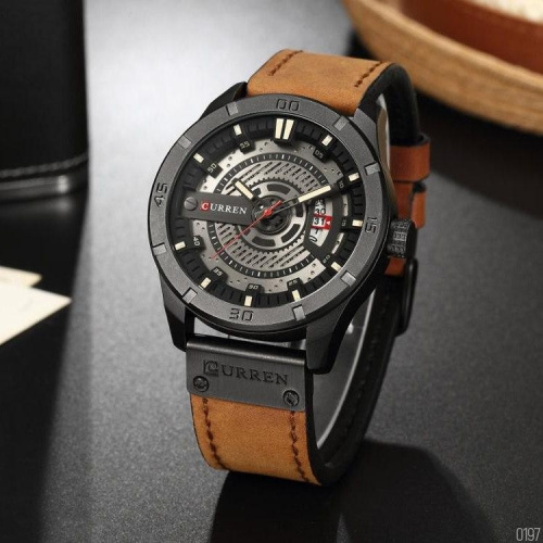 Годинник чоловічий Curren 8301 Black-Light Brown-2