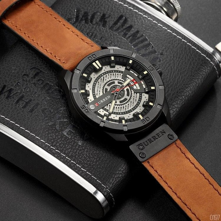 large Годинник чоловічий Curren 8301 Black-Light Brown 0