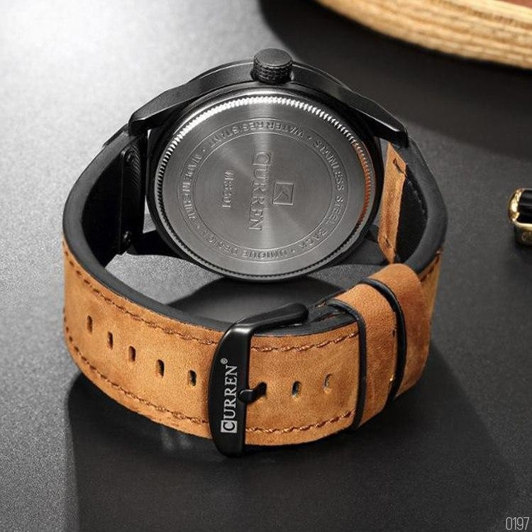large Годинник чоловічий Curren 8301 Black-Light Brown 1