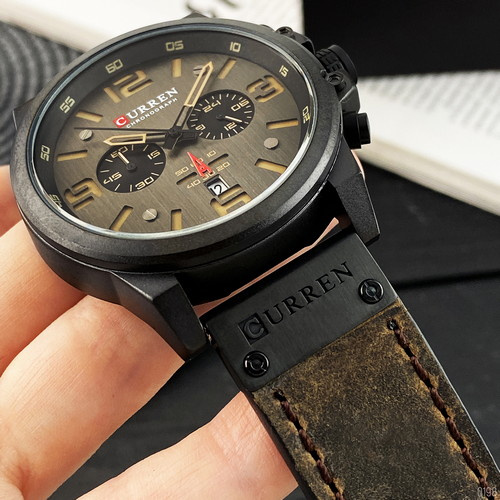 Годинник чоловічий Curren 8314 Black-Brown-2