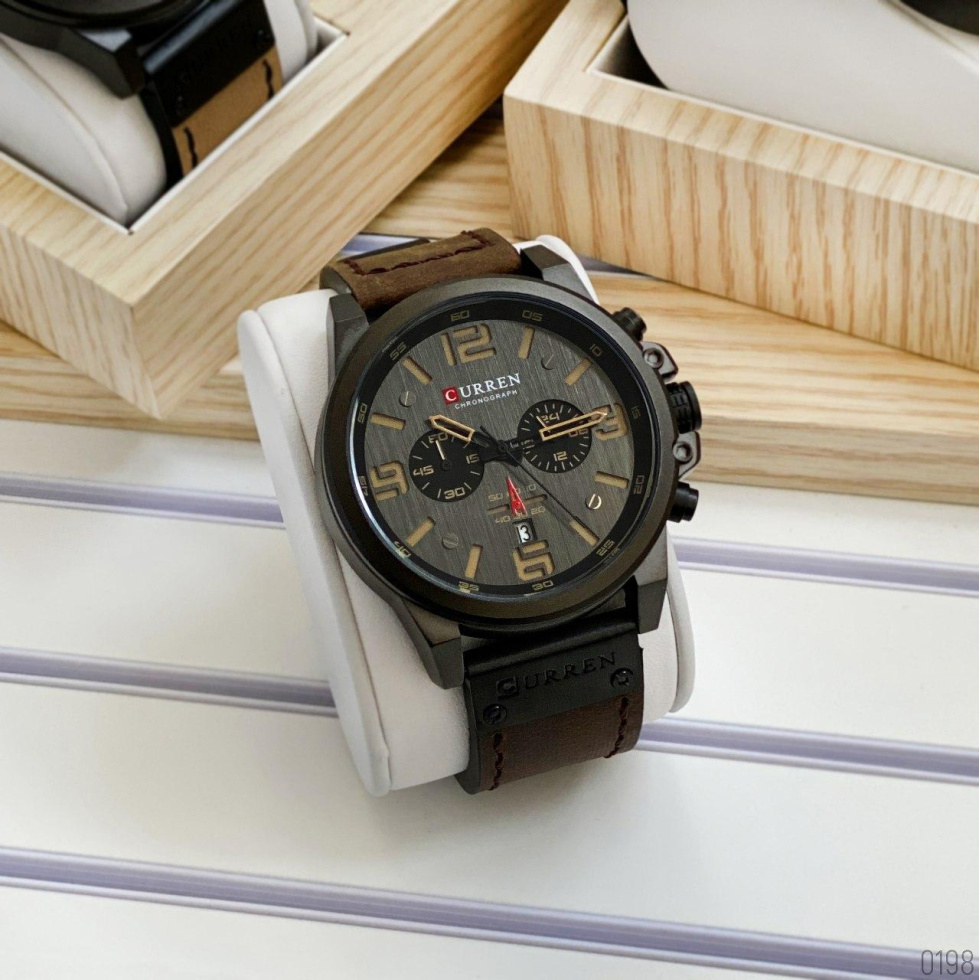 large Годинник чоловічий Curren 8314 Black-Brown 4