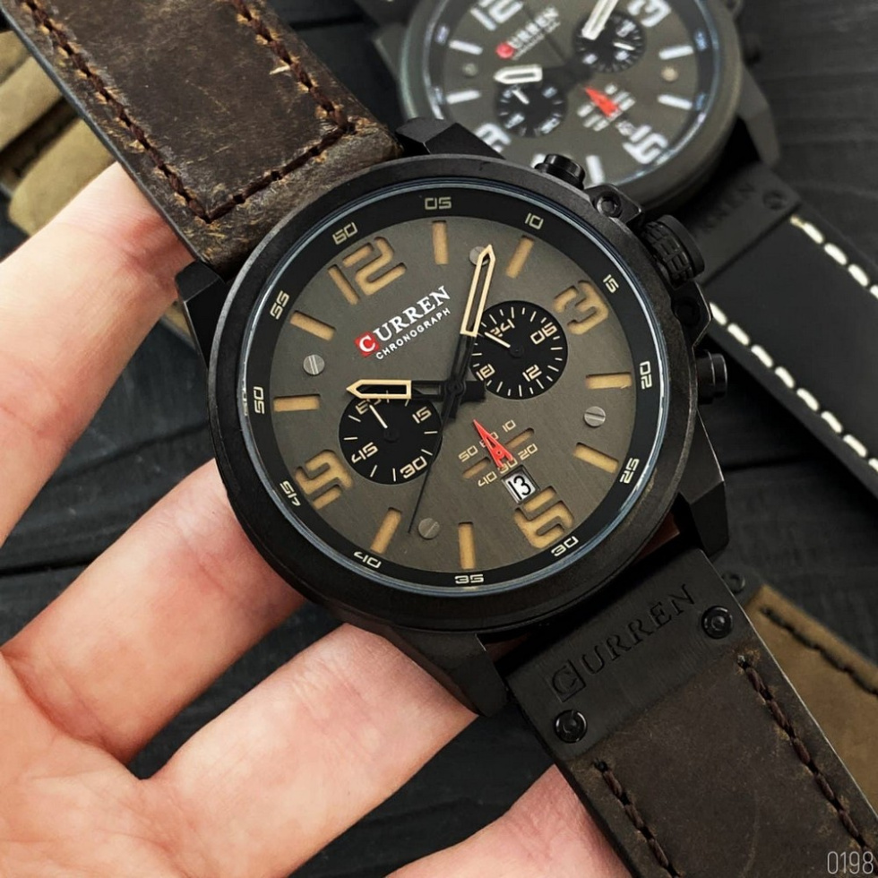 large Годинник чоловічий Curren 8314 Black-Brown 7