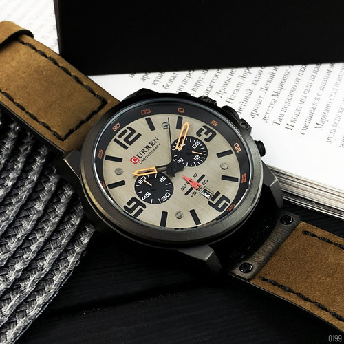 Годинник чоловічий Curren 8314 Khaki-Black-2