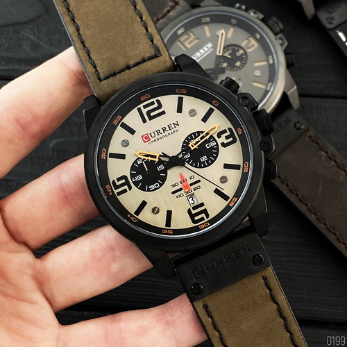 large Годинник чоловічий Curren 8314 Khaki-Black 0