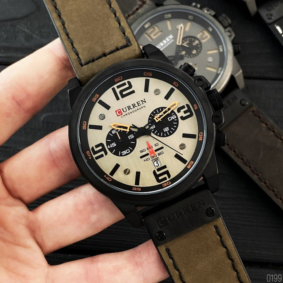 large Годинник чоловічий Curren 8314 Khaki-Black 6