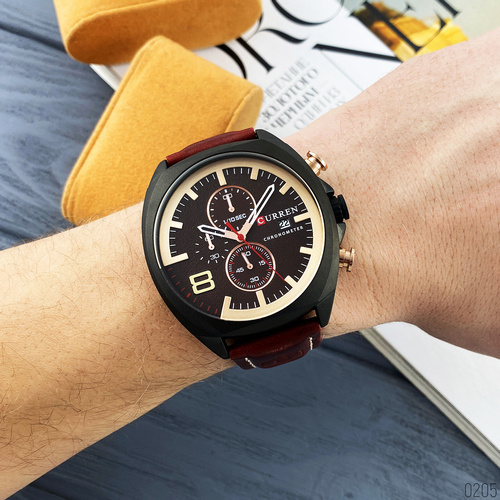 Годинник чоловічий Curren 8324 Brown-Black-Gold-0