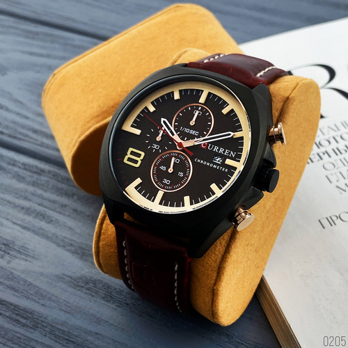 Годинник чоловічий Curren 8324 Brown-Black-Gold-1