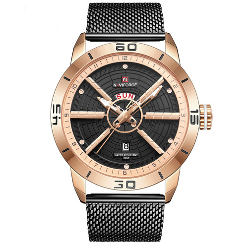 Годинник чоловічий Naviforce NF9155 Black-Cuprum