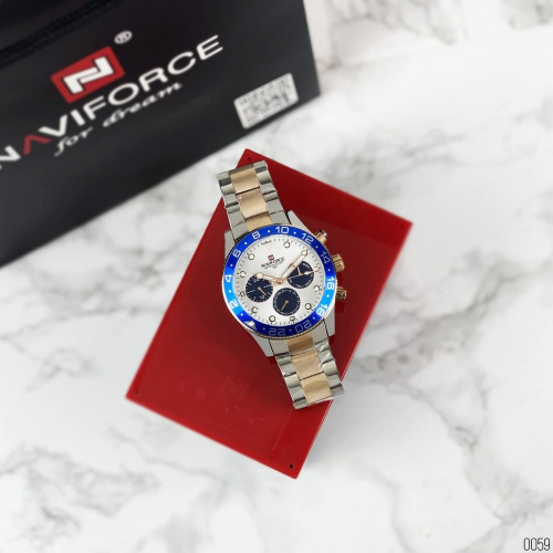 Часы мужские Naviforce NF9147 Silver-Cuprum-Blue-2