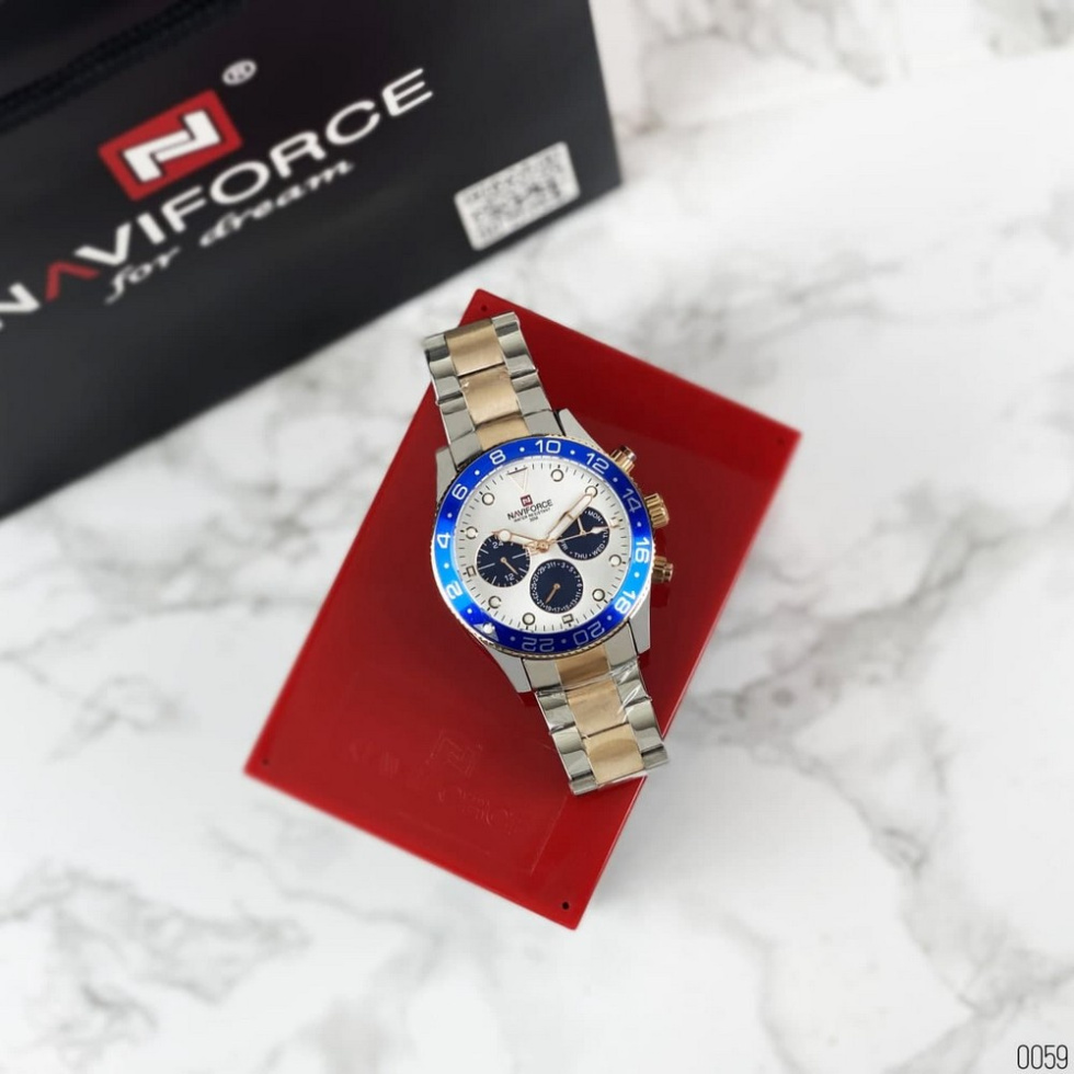 large Часы мужские Naviforce NF9147 Silver-Cuprum-Blue 2