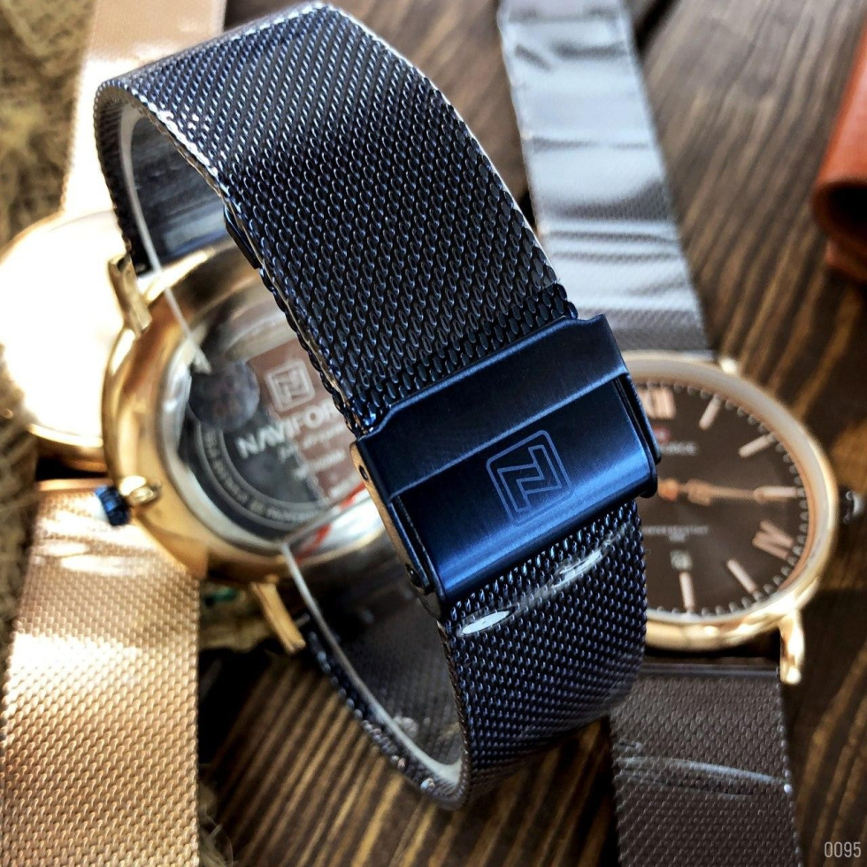 large Годинник чоловічий Naviforce NF3006 Blue-Cuprum-White 2