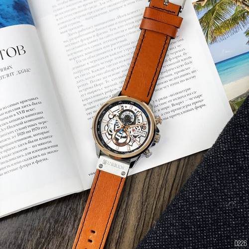 large Часы мужские Curren 8380 Silver-Cuprum-Brown 10