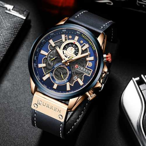 large Часы мужские Curren 8380 Blue-Cuprum 0