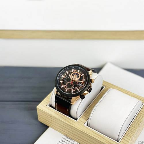 Часы мужские Curren 8380 Black-Cuprum-Dark Brown-4