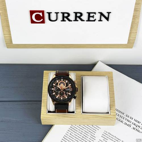 large Часы мужские Curren 8380 Black-Cuprum-Dark Brown 1