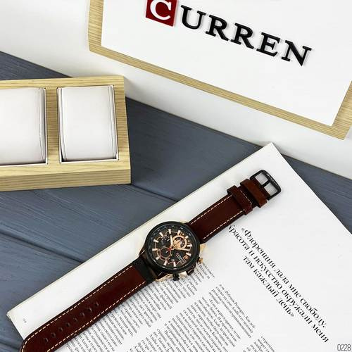 large Часы мужские Curren 8380 Black-Cuprum-Dark Brown 3