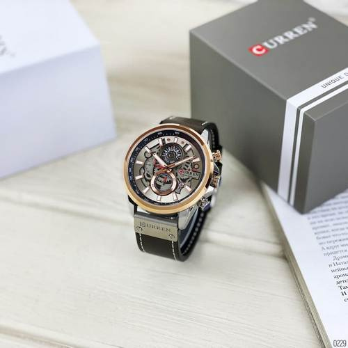 Часы мужские Curren 8380 Cuprum-Silver-Brown-1