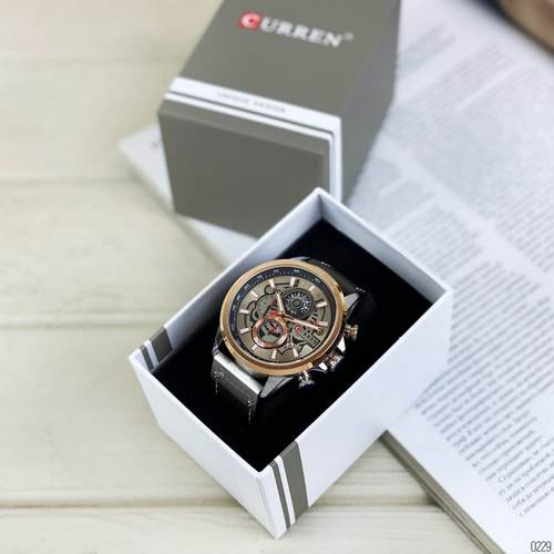 Часы мужские Curren 8380 Cuprum-Silver-Brown-2