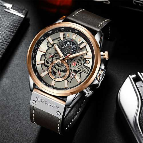 large Часы мужские Curren 8380 Cuprum-Silver-Brown 0