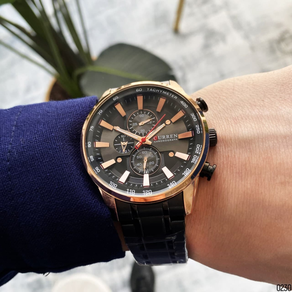 large Годинник чоловічий Curren 8351 Black-Cuprum 4