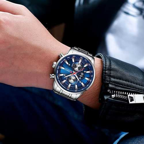 Часы мужские Curren 8351 Silver-Blue Pacific-0