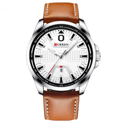 Часы мужские Curren 8379 Silver-White-Brown